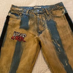 Mens Krush Jeans / blue & brown